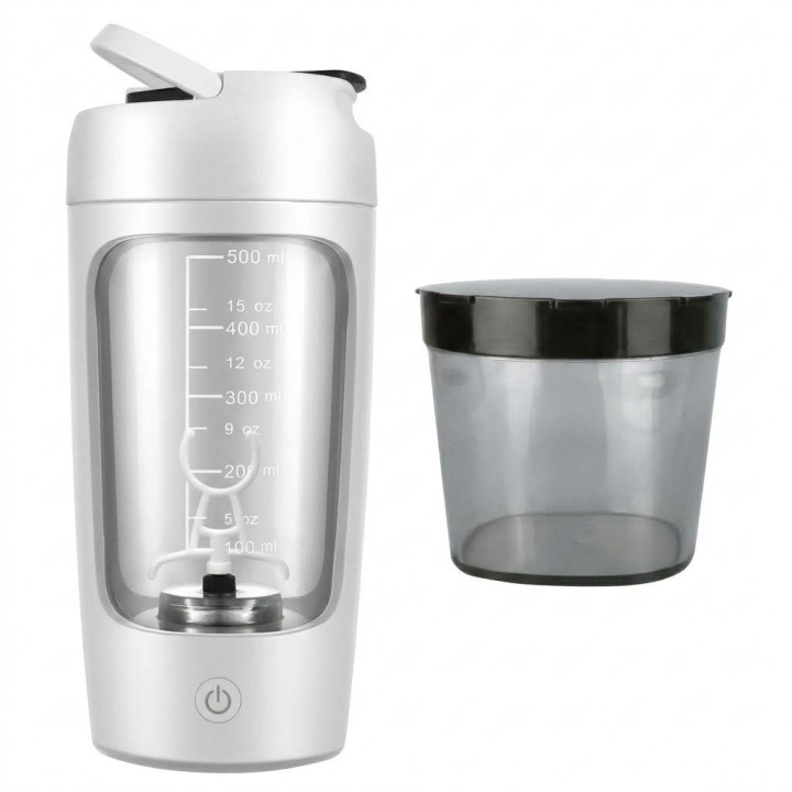 Vaso Mezclador Eléctrico Shaker Proteína 650ml Recargable
