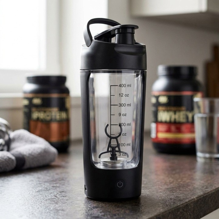 Vaso Mezclador Eléctrico Shaker Proteína 650ml Recargable
