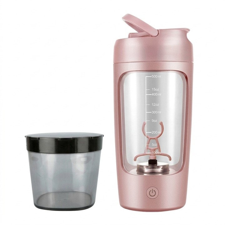 Vaso Mezclador Eléctrico Shaker Proteína 650ml Recargable