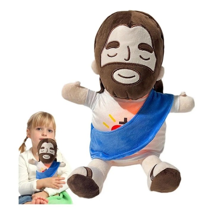 Peluche Jesús Interactivo Con Luz, Música Y Respiración