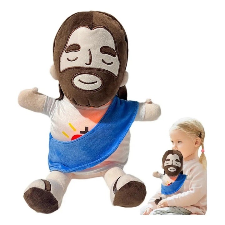 Peluche Jesús Interactivo Con Luz, Música Y Respiración