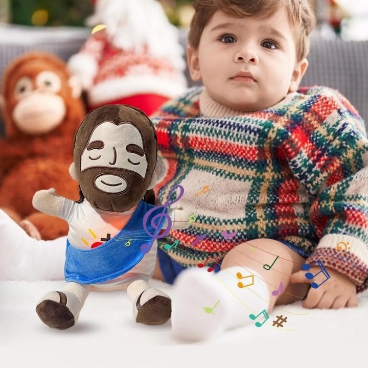 Peluche Jesús Interactivo Con Luz, Música Y Respiración