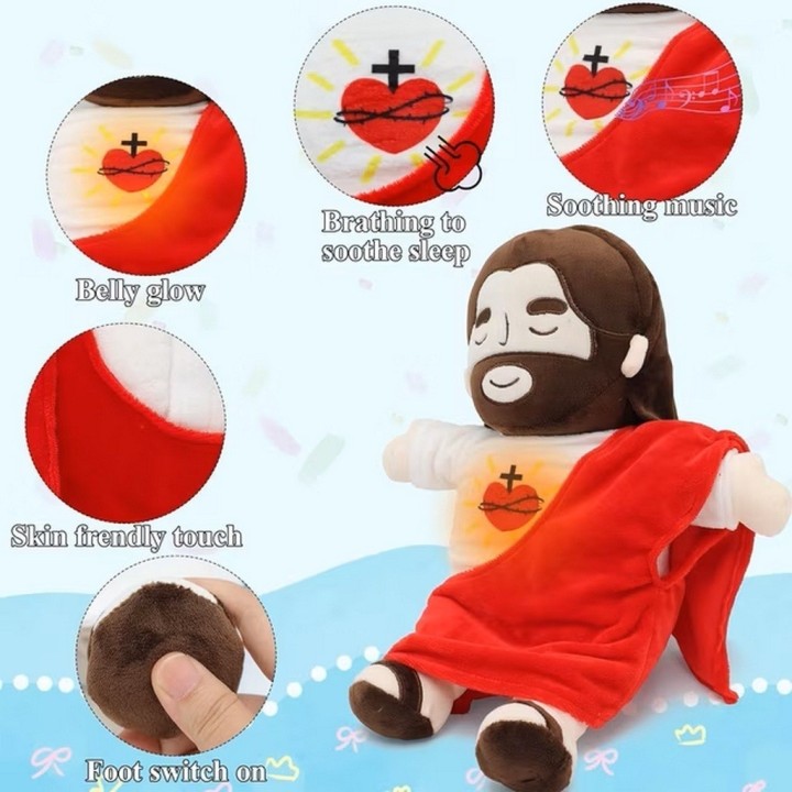 Peluche Jesús Interactivo Con Luz, Música Y Respiración