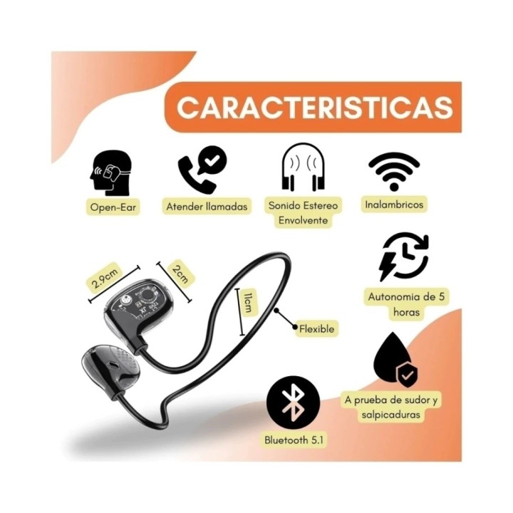 Audífonos Deportivos Open Ear Bluetooth 5.3 Bst-s19