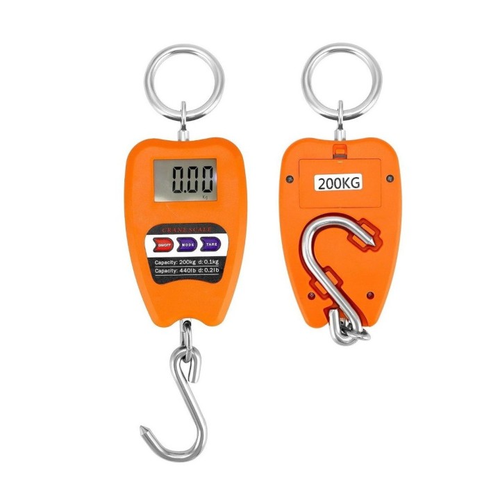 Pesa Colgante Digital 200kg Tipo Grúa Gancho Acero