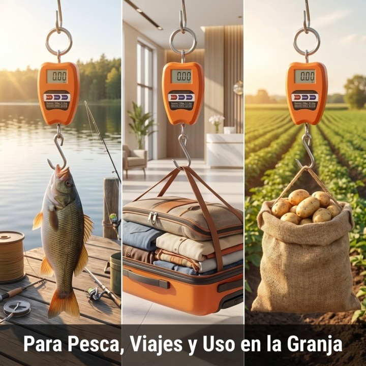 Pesa Colgante Digital 200kg Tipo Grúa Gancho Acero