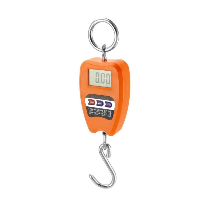 Pesa Colgante Digital 200kg Tipo Grúa Gancho Acero
