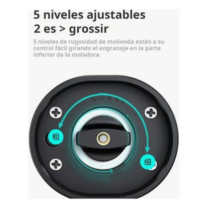 Molino Eléctrico Para Pimienta Y Sal Ajustable Premium