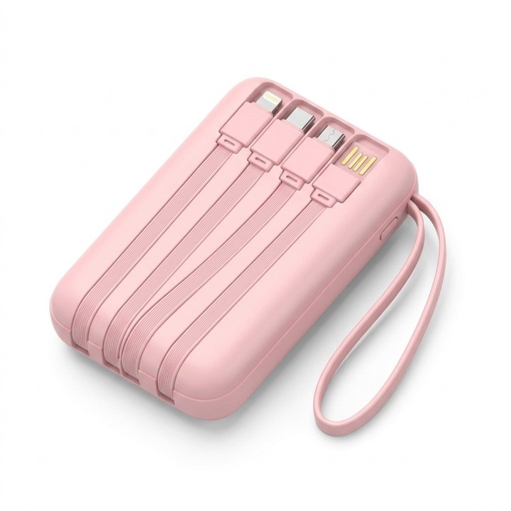 Power Bank 20000mah 22.5w 4 Cables Carga Rápida Led Dx442