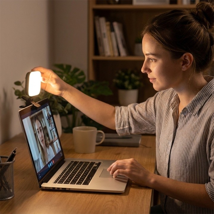 Luz Led Rgb Panel Mj-88 Recargable Para Celular Y Laptop