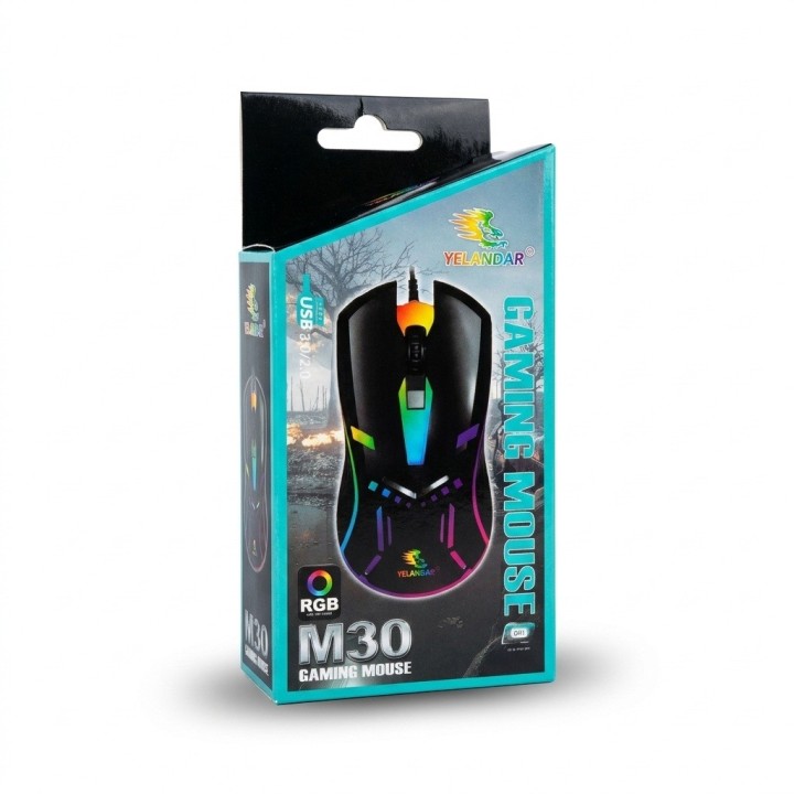 Mouse Gamer M30 Rgb Ergonómico 3200 Dpi
