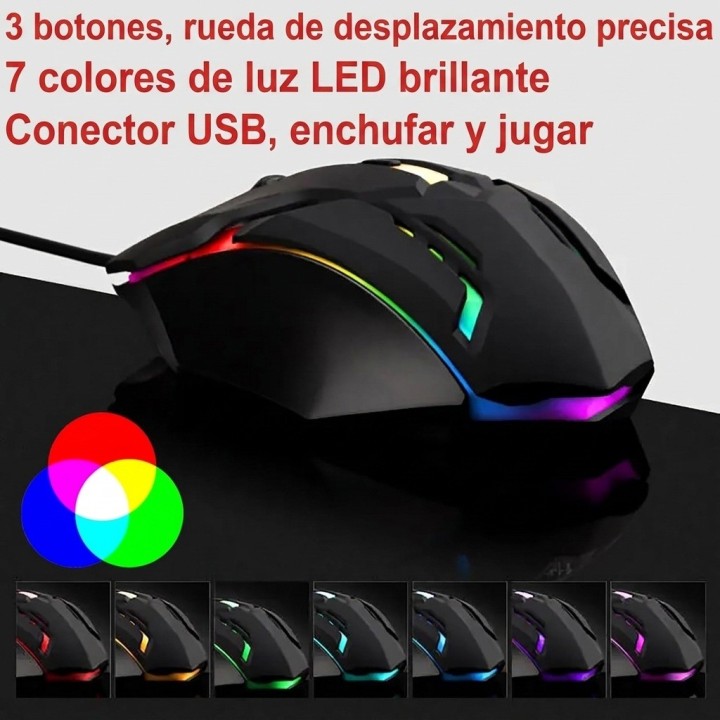 Mouse Óptico Gamer M20 Rgb Ajustable 3200 Dpi