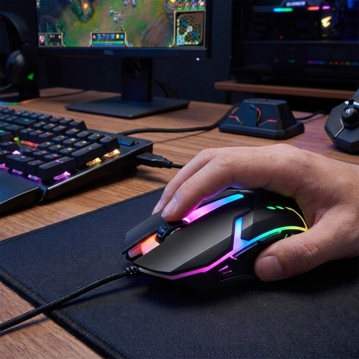 Mouse Óptico Gamer M20 Rgb Ajustable 3200 Dpi