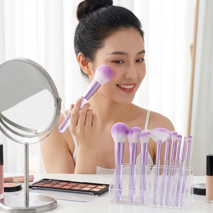 Set De 9 Brochas De Maquillaje Profesionales Pk6735