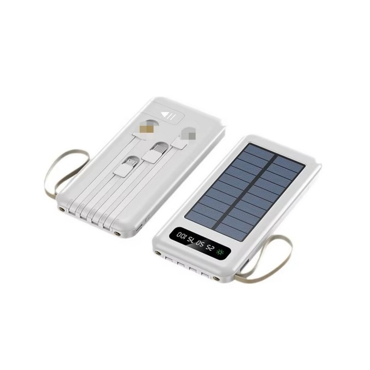 Power Bank Solar 20000mah Con 4 Cables Mp-038