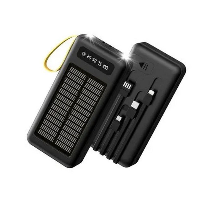 Power Bank Solar 20000mah Con 4 Cables Mp-038