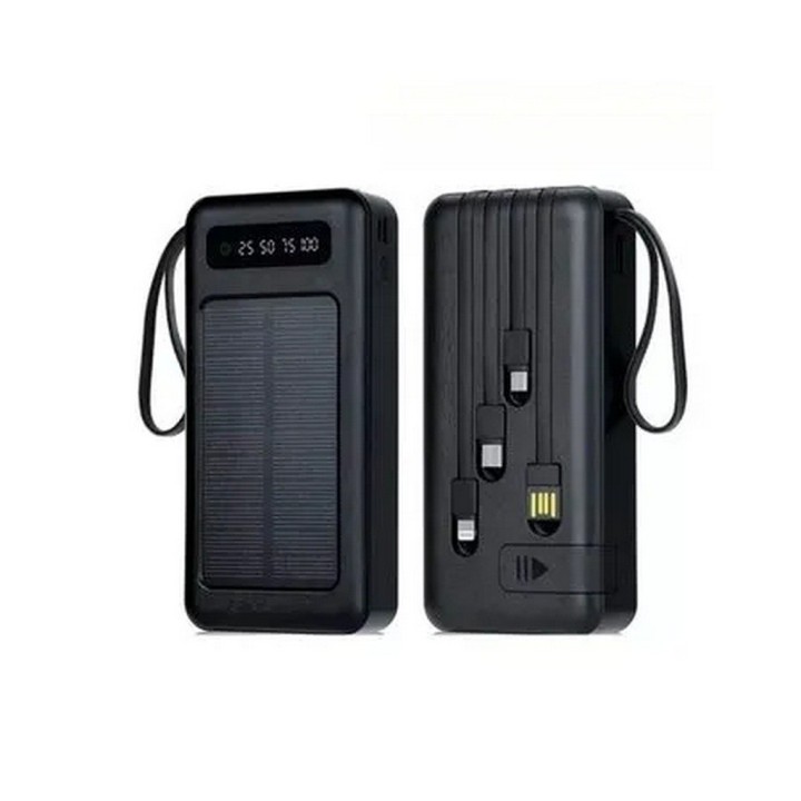 Power Bank Solar 20000mah Con 4 Cables Mp-038