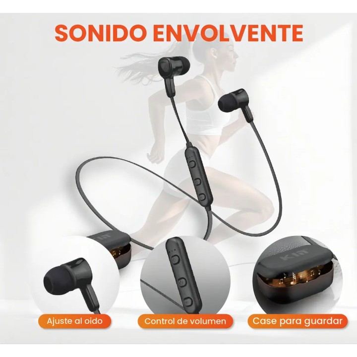 Audífonos Bluetooth Deportivos Kl-21 Con Estuche 20h