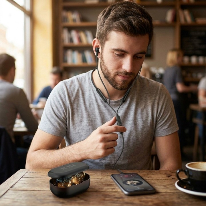 Audífonos Bluetooth Deportivos Kl-21 Con Estuche 20h