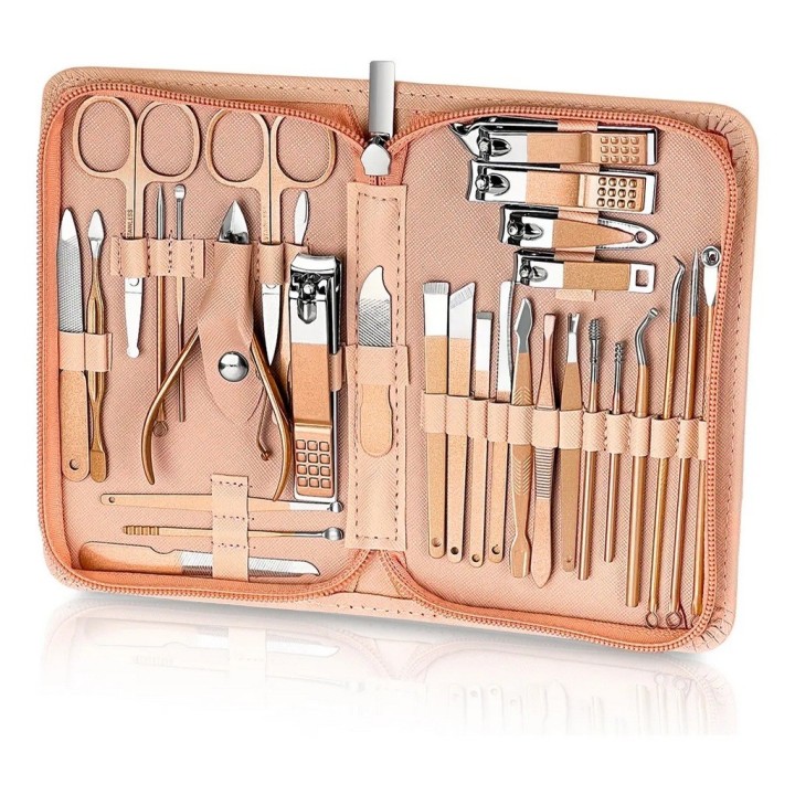 Kit Manicura Pedicura Facial 30 Piezas Acero Inoxidable