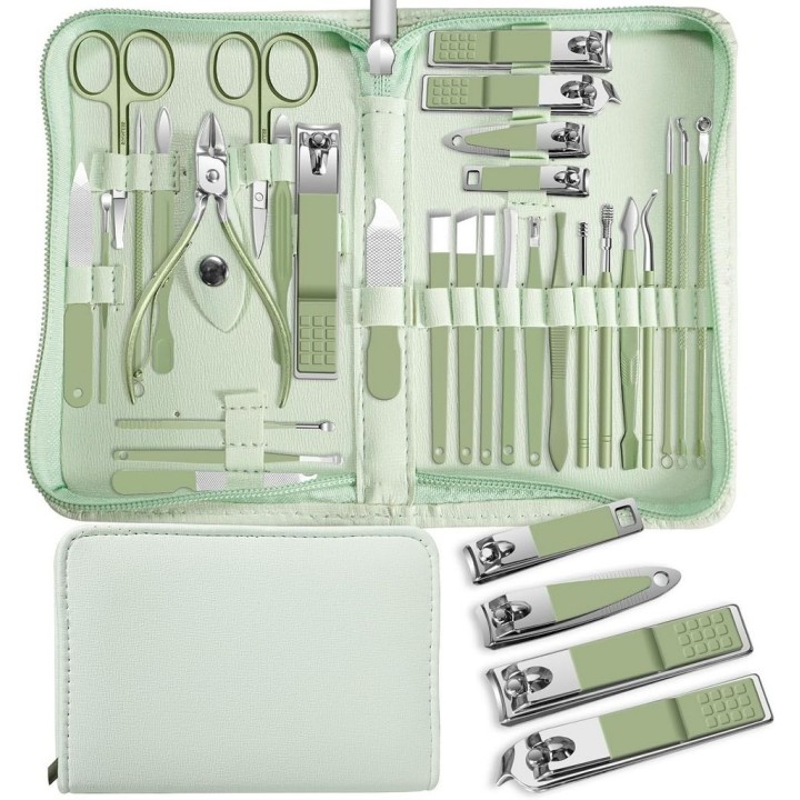 Kit Manicura Pedicura Facial 30 Piezas Acero Inoxidable