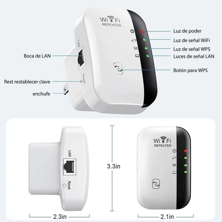 Repetidor Wifi N300 Inalámbrico 300 Mbps Router Red Mt02