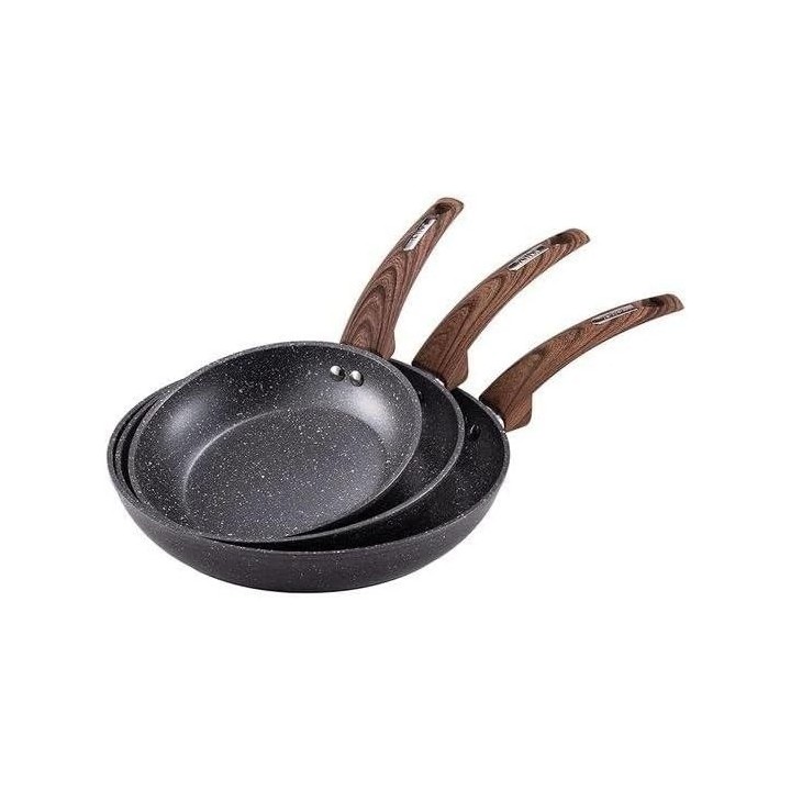 Set 3 Sartenes Antiadherentes Granito 22 26 30 Cm