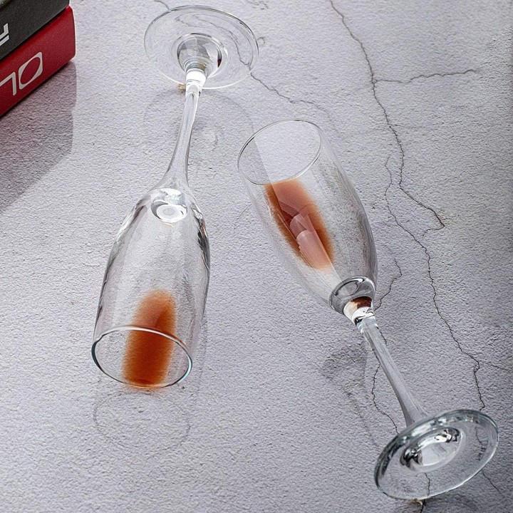 Set 6 Copas Flauta Champaña Vidrio 180ml Elegantes