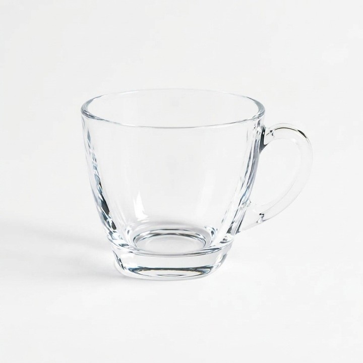 Set 6 Pocillos Tazas Vidrio Transparente 190ml Para Café