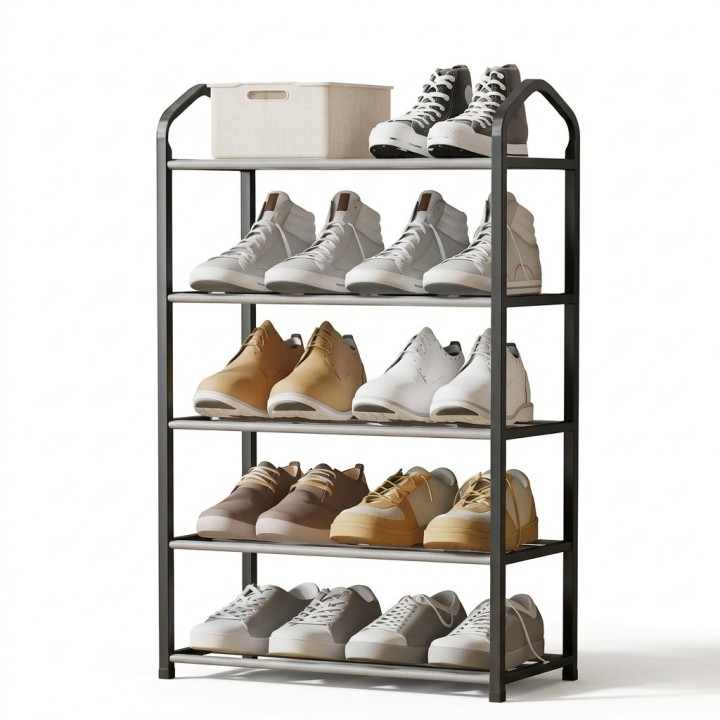 Zapatero Organizador 5 Niveles Multifuncional Acero