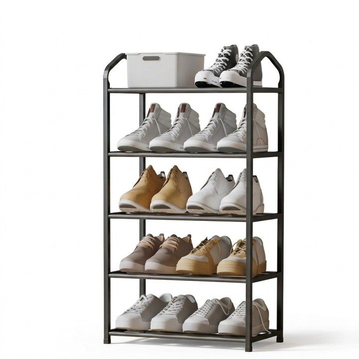 Zapatero Organizador 5 Niveles Multifuncional Acero