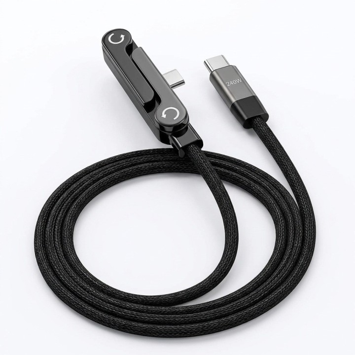 Cable Tipo C A Tipo C 240w Carga Rápida + Soporte 1m