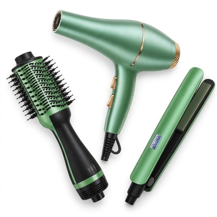 Combo Secador Plancha Cepillo Alisador Profesional Pro-2523