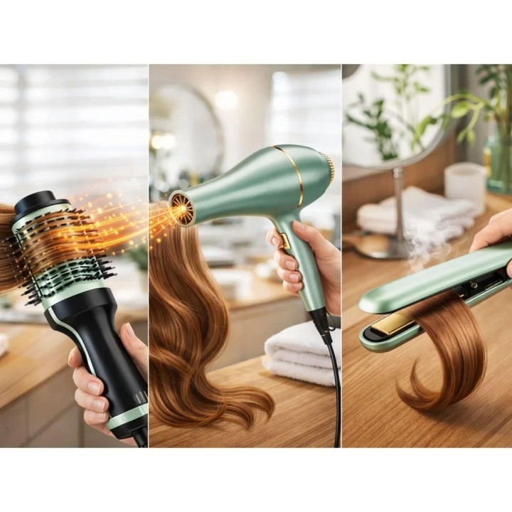 Combo Secador Plancha Cepillo Alisador Profesional Pro-2523