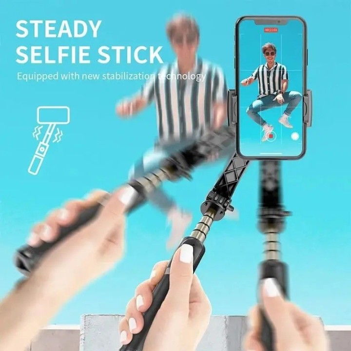 Gimbal Estabilizador Q08 Trípode Y Palo Selfie Bluetooth