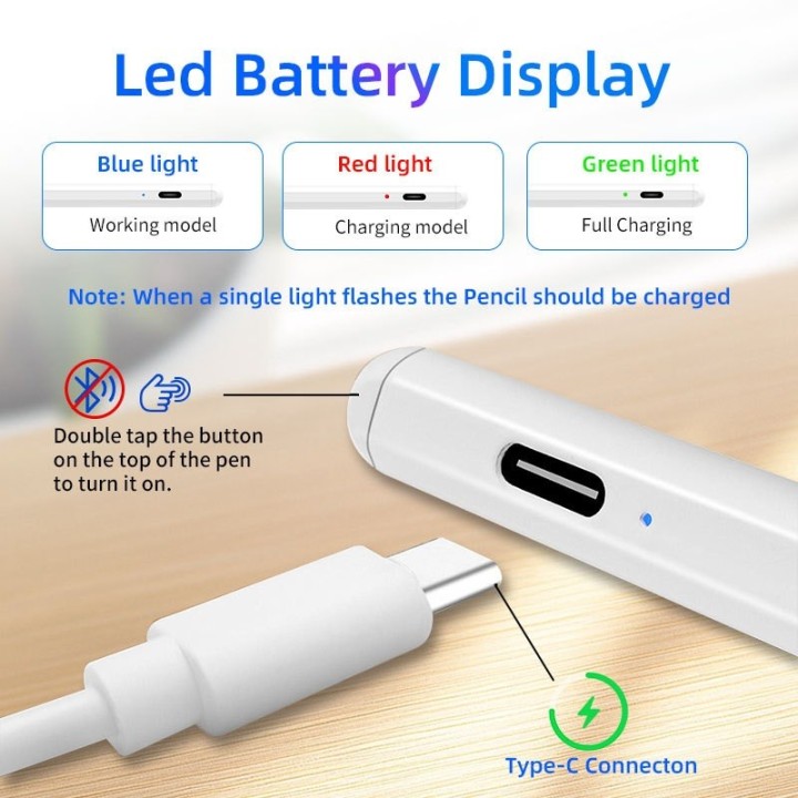 Lápiz Óptico Stylus Universal Rechazo De Palma Recargable
