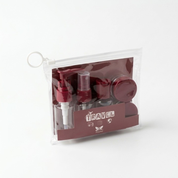 Set 5 Envases De Viaje Cosméticos Con Estuche