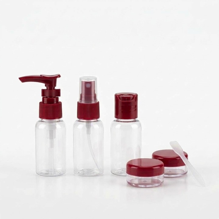 Set 5 Envases De Viaje Cosméticos Con Estuche