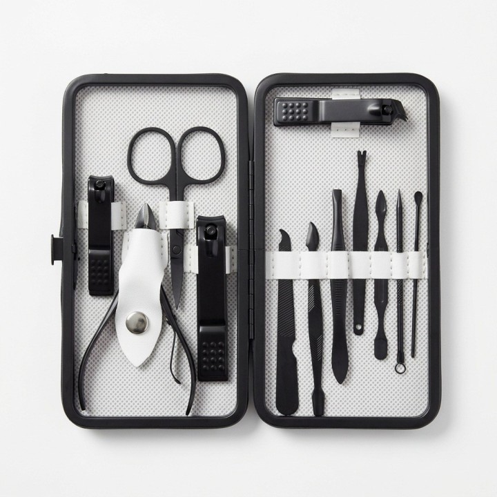 Set Manicura Profesional 12 Piezas Acero Inoxidable