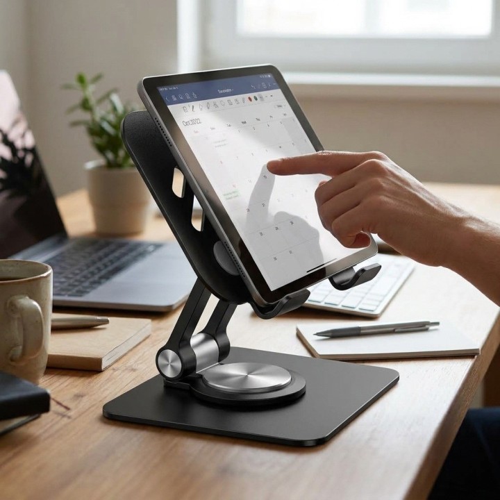 Soporte Giratorio 360 Metálico Para Tablet 4 A 16 Pulgadas