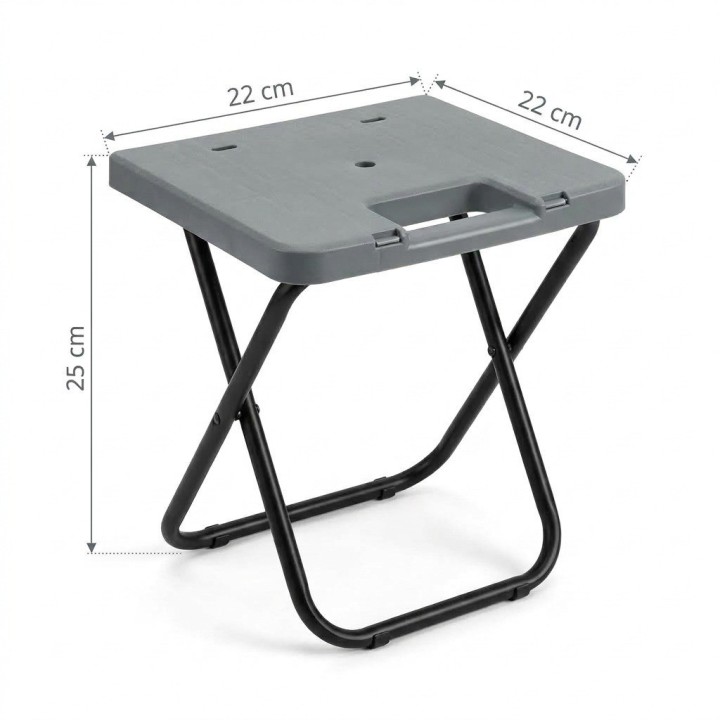 Taburete Plegable Portátil Camping Pesca 22x22x25 Cm