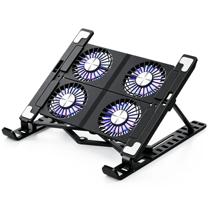 Base Enfriadora Plegable Laptop 4 Ventiladores 10 Niveles