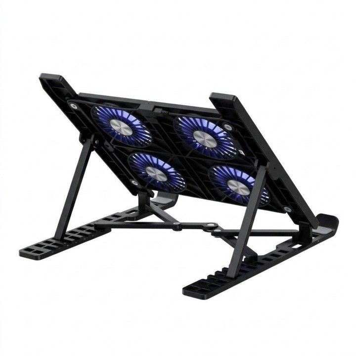 Base Enfriadora Plegable Laptop 4 Ventiladores 10 Niveles