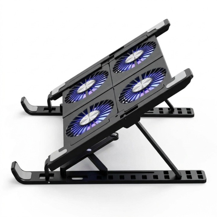 Base Enfriadora Plegable Laptop 4 Ventiladores 10 Niveles