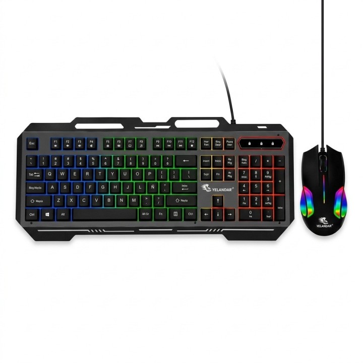 Kit Gamer Teclado Español Y Mouse Led Alámbrico Kt880