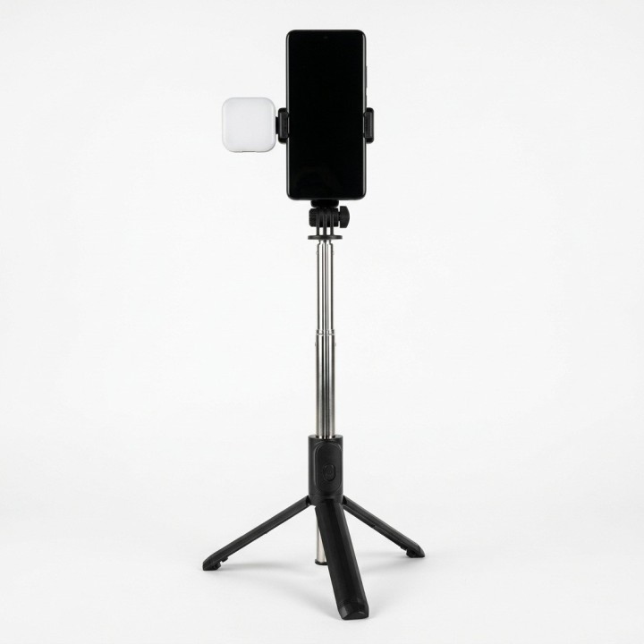 Palo Selfie Trípode Q07 Bluetooth Con Luz Led 100cm