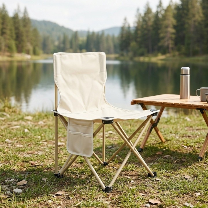 Silla De Camping Plegable Portátil Con Bolso