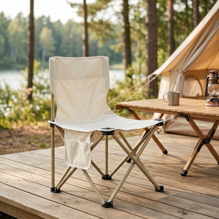 Silla De Camping Plegable Portátil Con Bolso