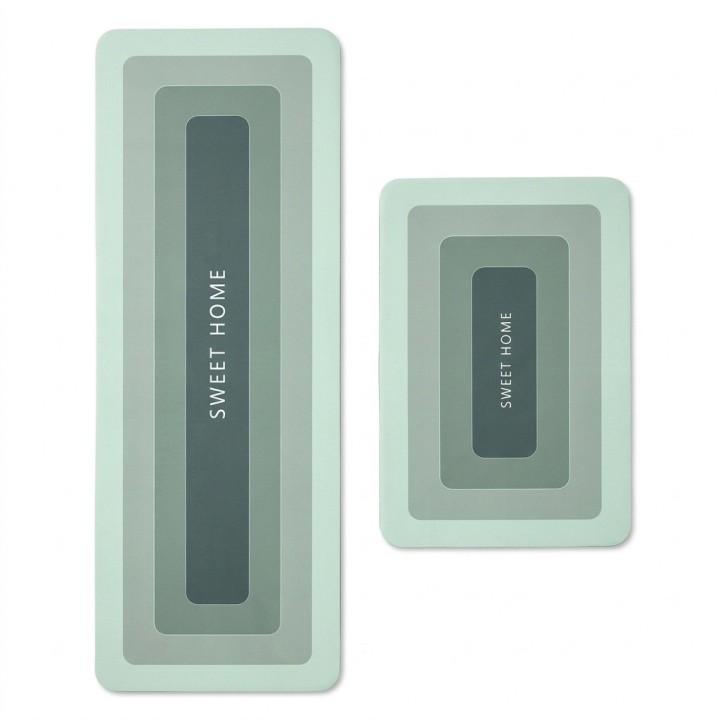 Set 2 Tapetes De Cocina Antideslizantes Sweet Home