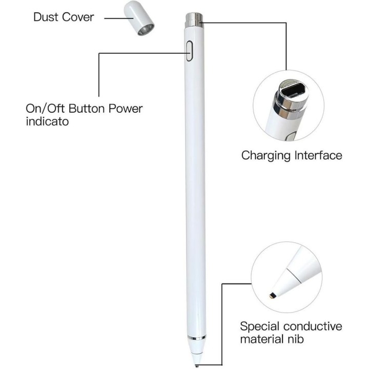 Lápiz Stylus Universal Activo Recargable Pantalla Táctil
